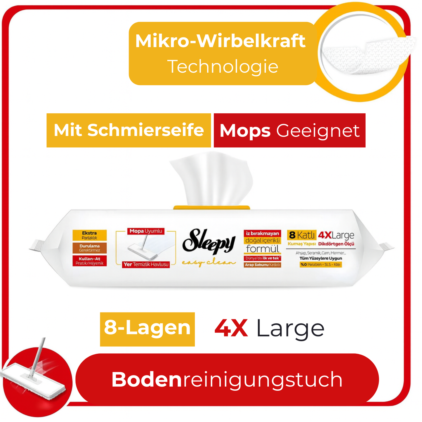 Swiss Sleepy - Bodenreinigungstücher Gelb